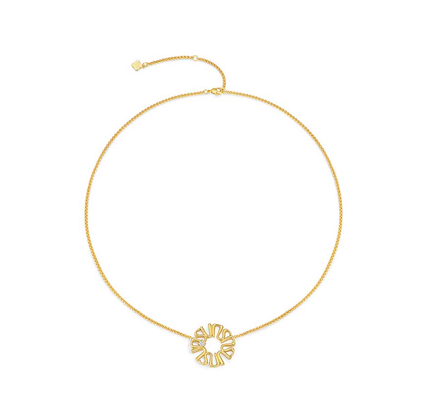 曜系列单钻18k金色项链