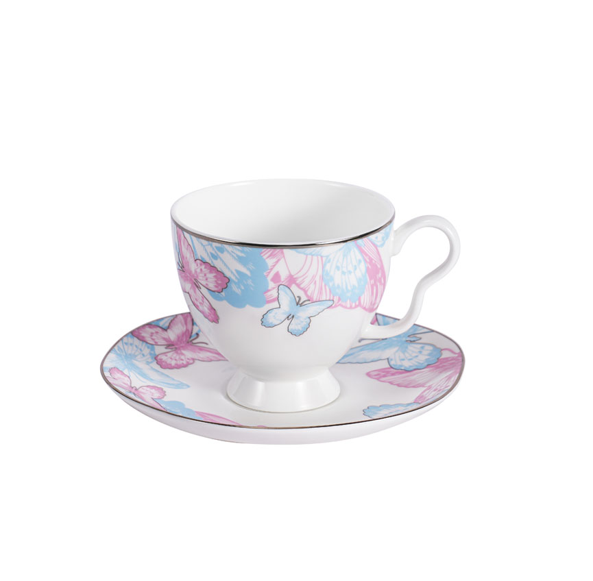 150ml杯碟（粉蓝）