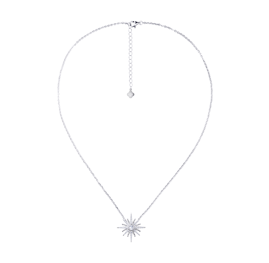 BLESS系列单十字星白金色项链