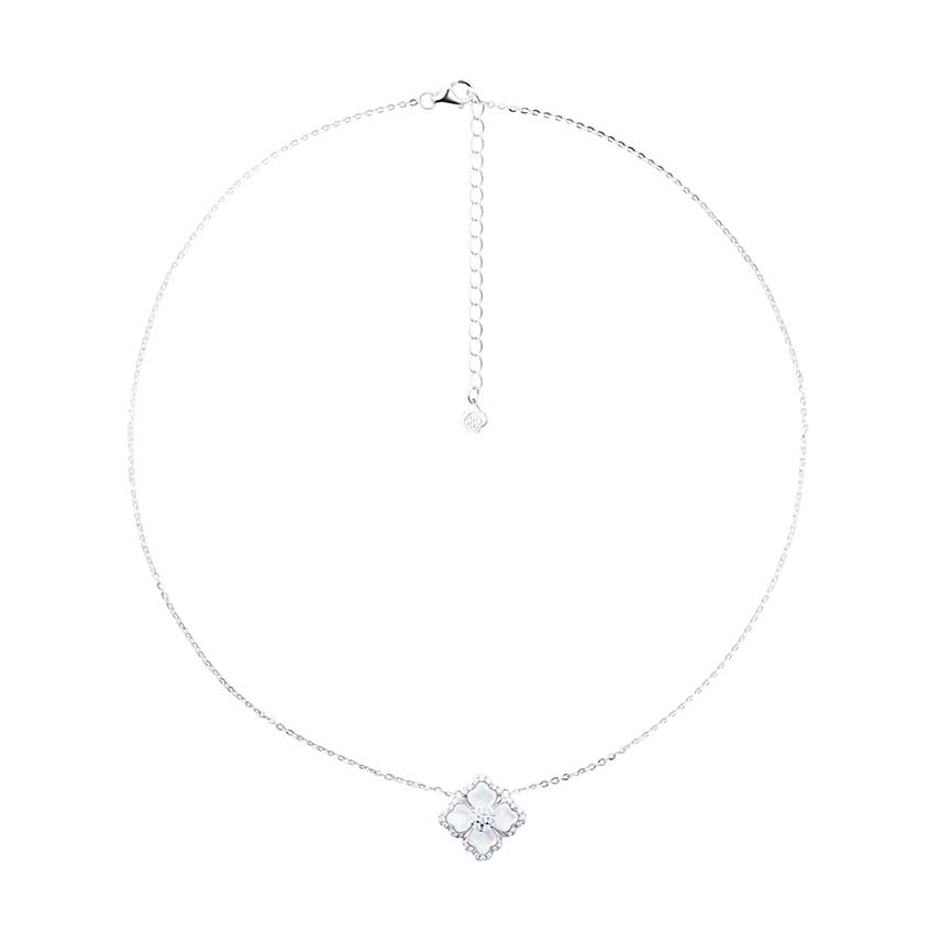 莲花系列白贝母项链（白色）