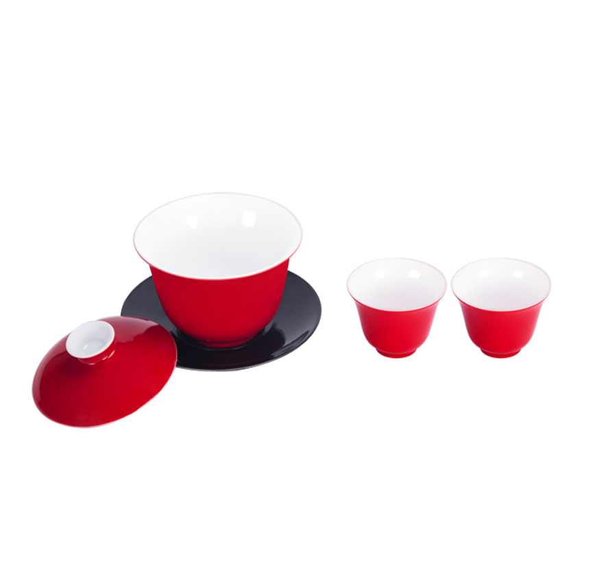 红黑中式茶具套组