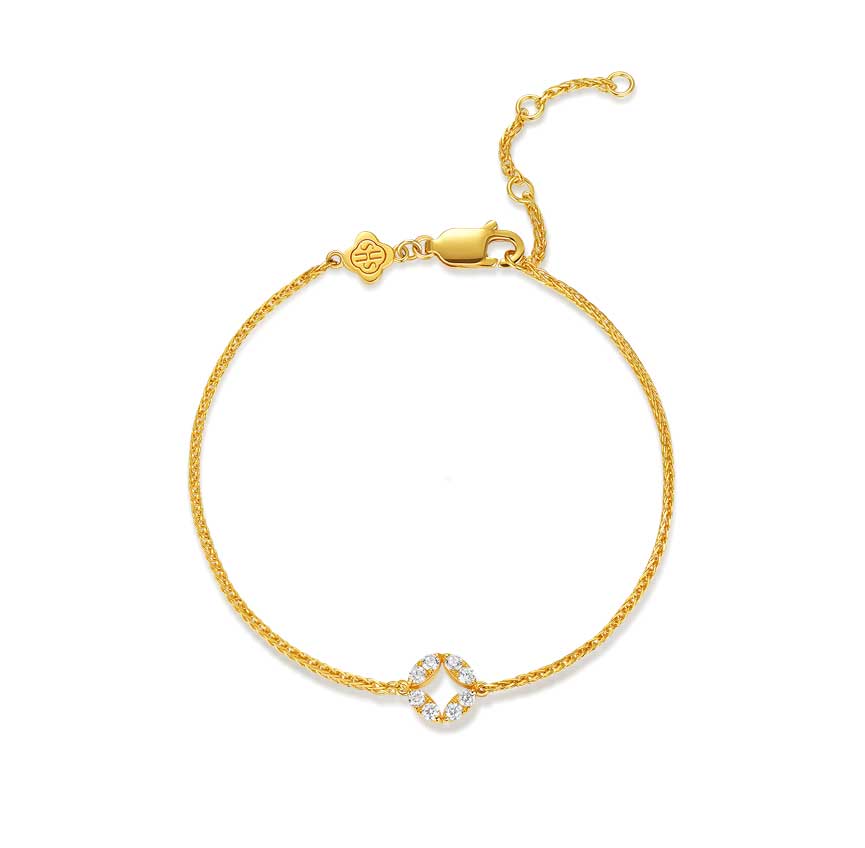 驮金红绳钱币纹手链