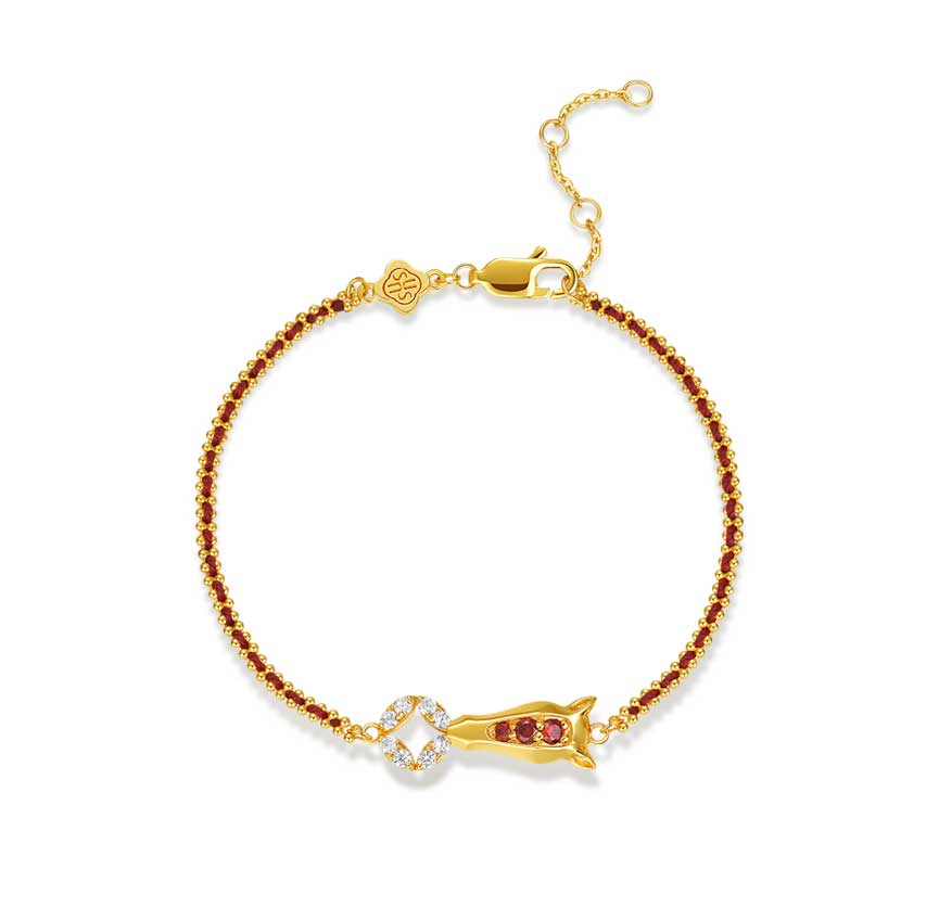 驮金红绳赤马盈财手链