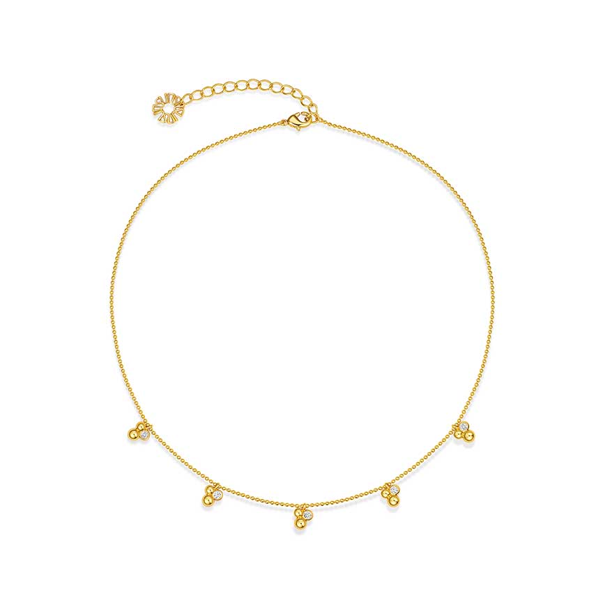 rainforest系列金色锆石种子项链