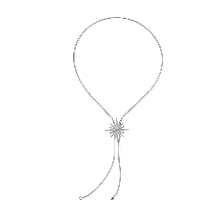 BLESS系列抽拉项链白金色