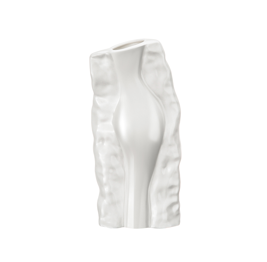 大号光滑亮白花瓶