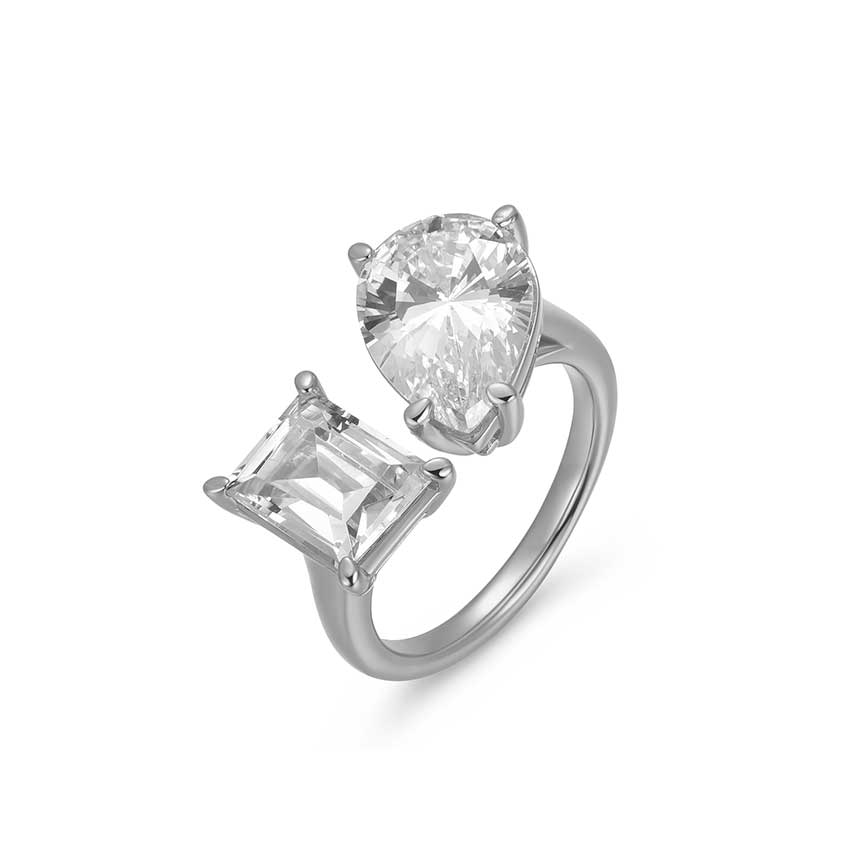 Stack系列戒指铜材质白金色（白色）02