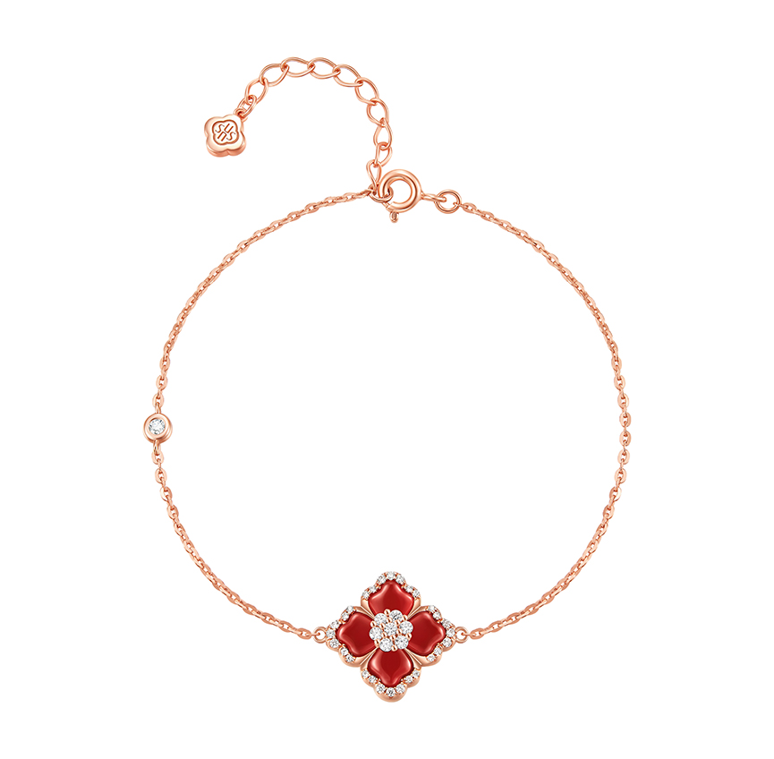 莲花系列红玛瑙手链