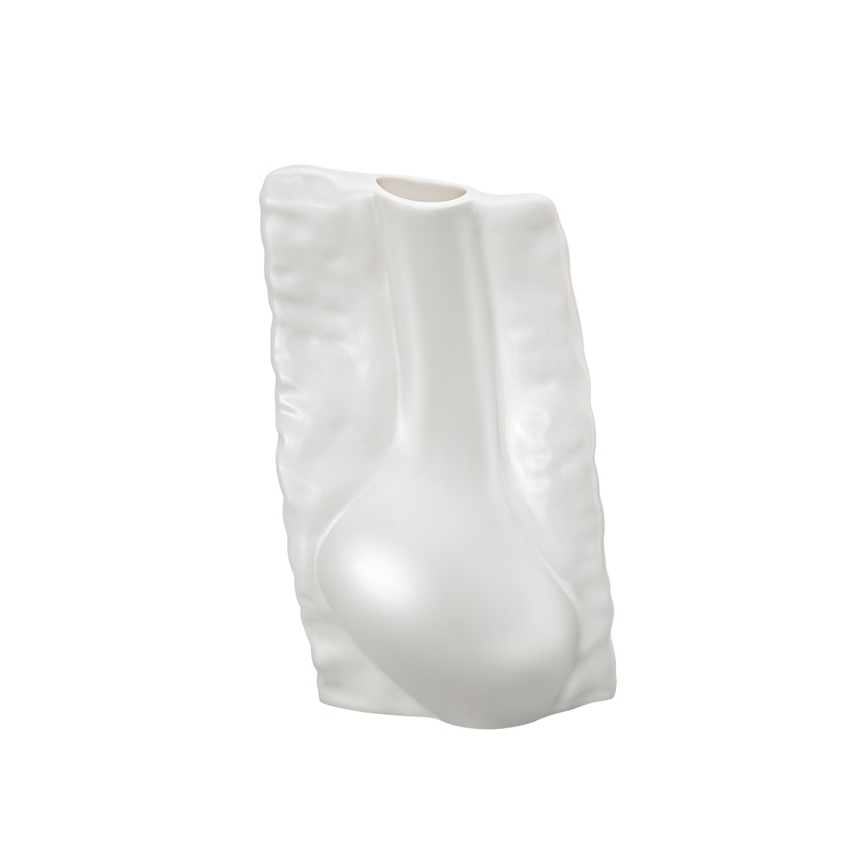 小号光滑亮白花瓶