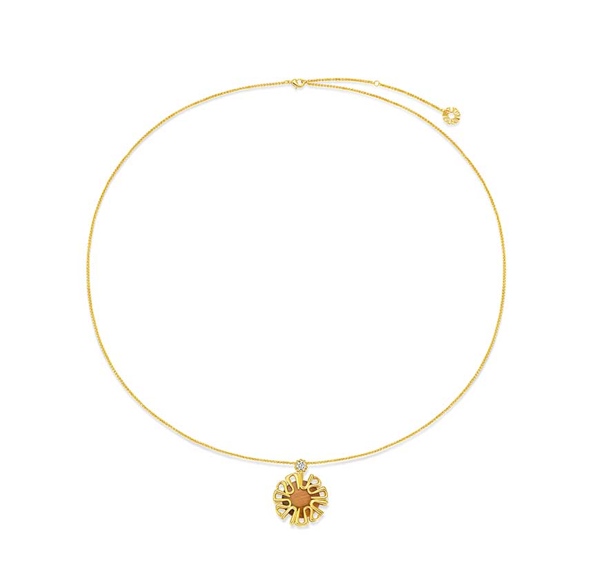 曜系列虎眼石18k金色长精链