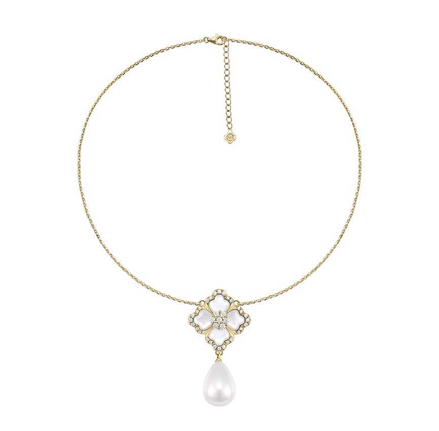 莲花系列贝母项链（黄金色）