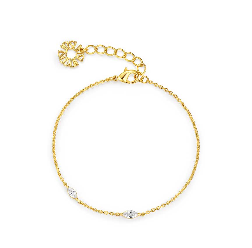 rainforest系列金色双锆石手链